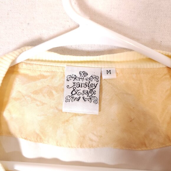 Parsley & Sage Button Down Jacket Top Womens Medium Multicolor Appliques FLAW - Picture 3 of 13